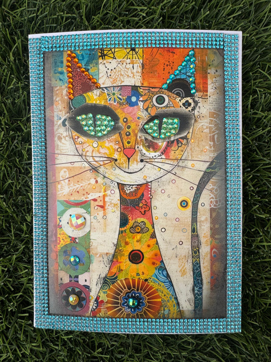 Colorful Cat Greeting Card